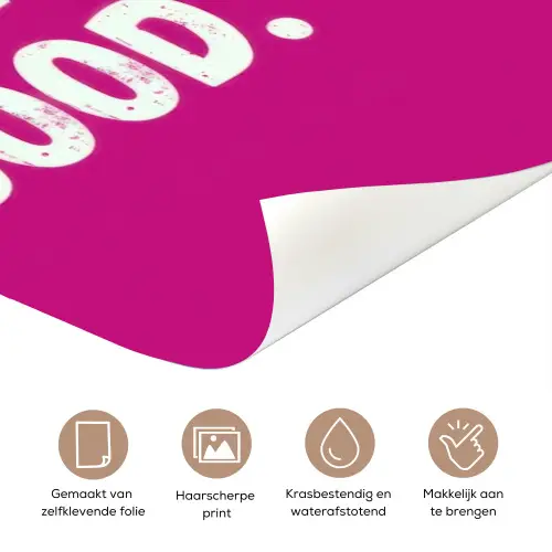 Focus on the good - Roze - Simple deurposter klein -closeup_NL
