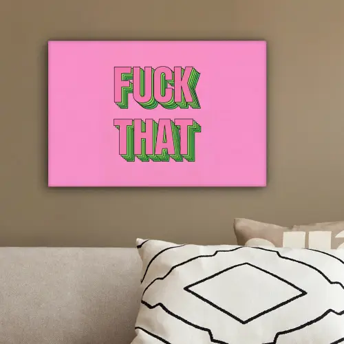 Tekst - Bold - Roze canvas 2cm klein -sfeer3