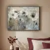 Bloemen - Planten - Grijs - Abstract Textielframe zwart klein -sfeer1