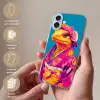 Bloemenkrans - Hagedis - Kimono - Paars Apple iPhone 16 Plus klein -sfeer3_NL