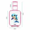 Blije dolfijn met waterdruppels op wit Kinderkoffer - Roze klein -productfoto_formaten