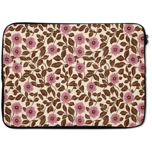 Bloemen - Bladeren - Kleurrijk laptophoes neopreen klein 279 -zkaufland3dotto