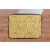 Zebra - Klassiek - Oker - Geel laptophoes neopreen klein 279 -tafel