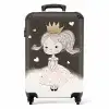 Verlegen prinses met bloem Koffer - NBS - Handbagage middel -productfoto_recht