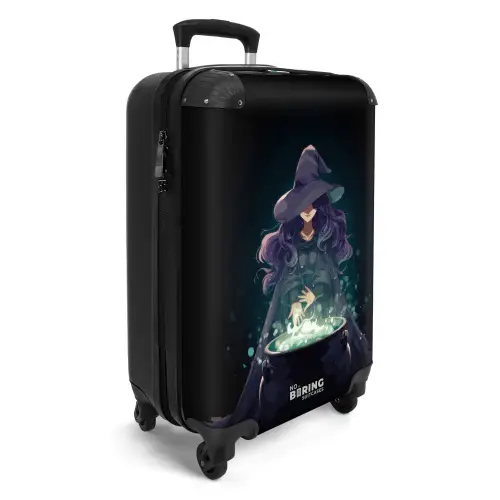 Heks met een borrelende ketel NBS - Handbagage koffer - Kinderen Unisex middel -productfoto_3d