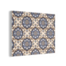 Floraal - Ornament - Blauw PET vilt klein 837 -3d
