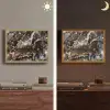 Marmer - Goud - Glitter - Luxe Light Box met batterij (Wandlamp) middel -sfeer3