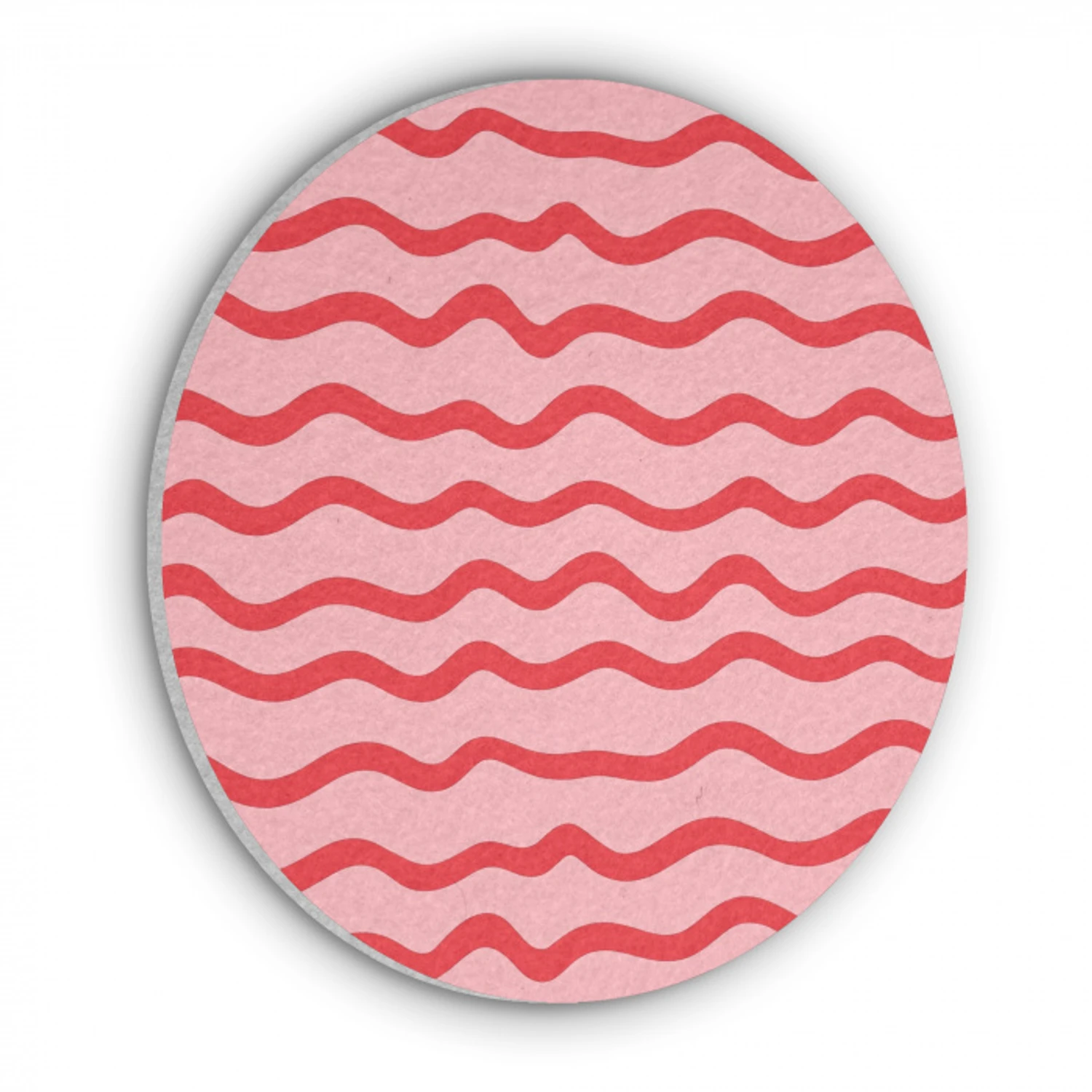 Speels - Patroon - Rood Akoestische PET Vilt - Rond klein 838 -3d