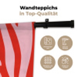 Zebraprint - Roze - Rood - Dierenprint Wandkleed katoen klein -tsfeer2_DE