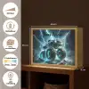 Monstertruck - Bliksem - Blauw - Jongens - Auto Light Box met batterij (Wandlamp kind) middel -USP_websiteoverzichtNL