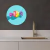 Blauw - Snoep - Regenboog KitchenYeah - Keuken - Wandcirkel Forex klein -sfeer1