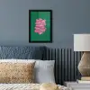 Abstract - Pink - Lijnen - Groen fotolijst zwart zonder passe partout klein -sfeer3