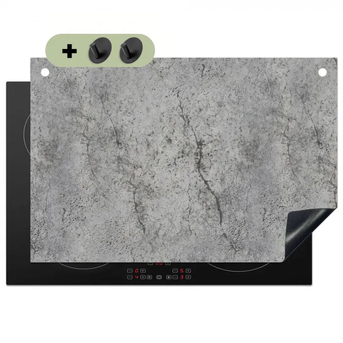 Beton - Muur - Industrieel - Patronen Inductie beschemer met haakjes klein 777 -3d