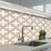 Patroon - Symmetrisch - Beige keuken achterwand 2 middel 871 -3d_schuin