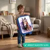 Aquarel paard met kleurrijke spatten Kinderkoffer - Blauw klein -sfeer2_NL