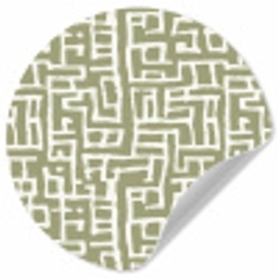 Grafisch - Patroon - Groen Wandcirkel behangsticker klein 186 -3d
