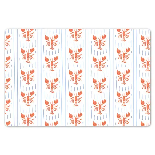 Zee - Kreeft - Oranje - Blauw Placemat vinyl groot 368 -zzsfeer1_Kitchenyeah-website