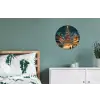 Kerstfeest - Dorp - Donker Wandcirkel aluminium klein -slaapkamer
