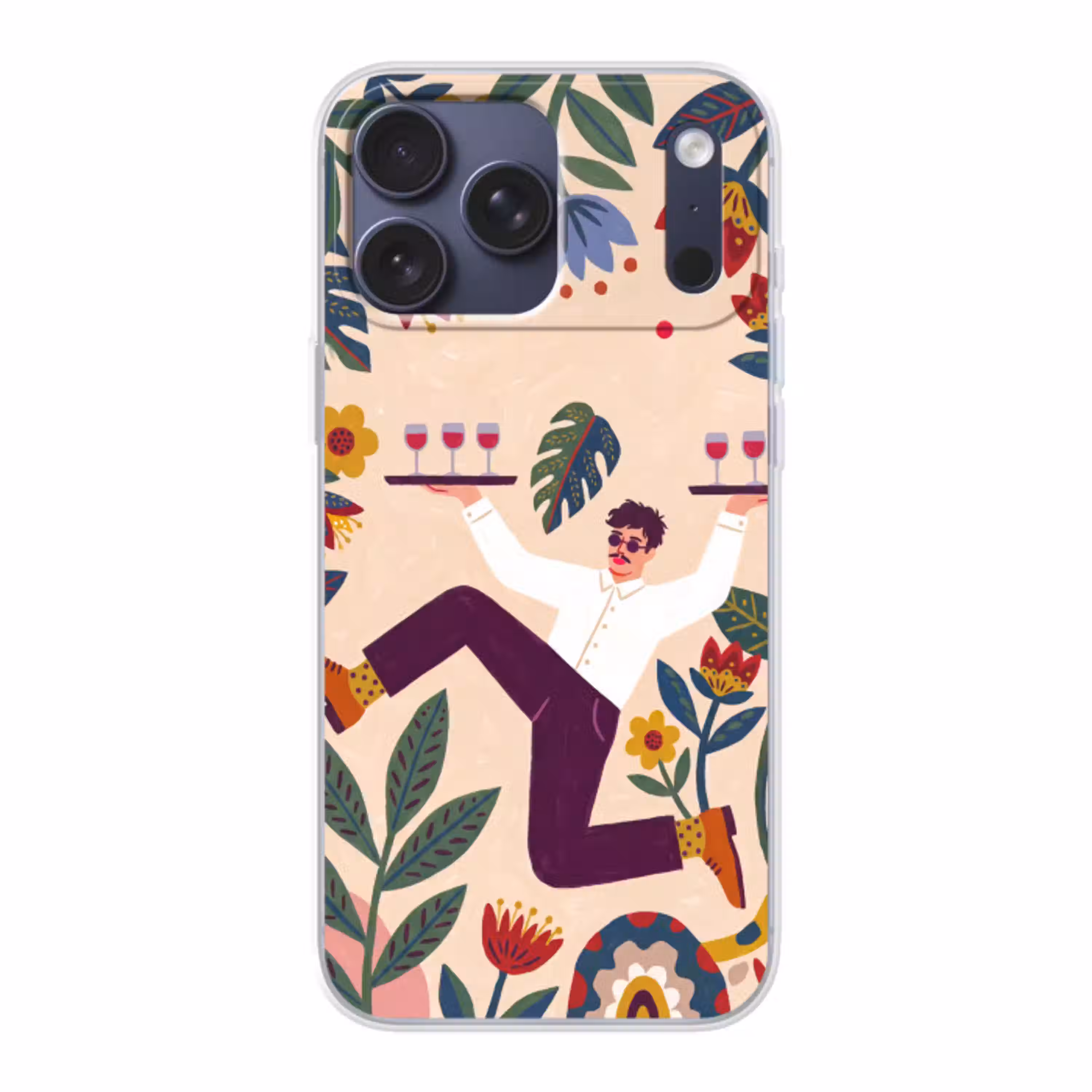 Mensen - Dienblad - Eten - Modern - Kleurrijk Telefoonhoesje iPhone 17 Pro Max klein -3d