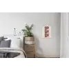 Japandi - Vintage - Decoratie - Rood textielposter latten blank klein -woonkamer