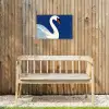 Zwaan - Wit - Snavel - Illustratie Tuinposter op houten frame 2 cm dik klein -sfeer4