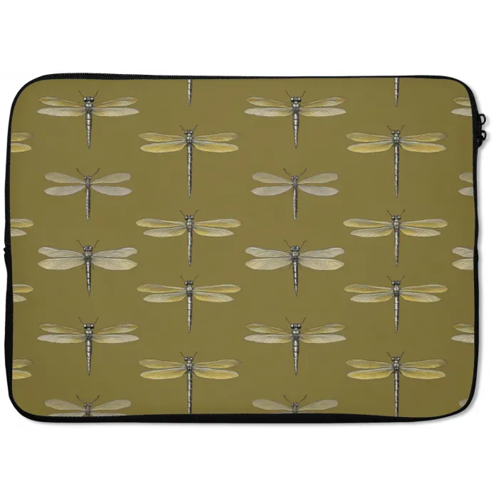 Libellen - Patroon - Groen laptophoes neopreen klein 279 -zkaufland3dotto