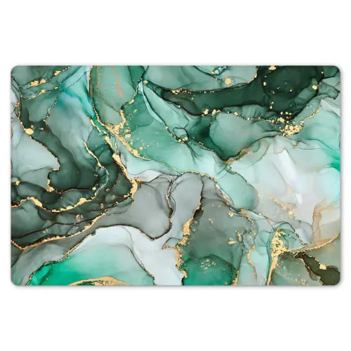 Goud - Marmer - Groen - Luxe - Marmerlook - Grijs Placemat vinyl groot -zzsfeer1_Kitchenyeah-website