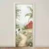 Boerderij - Dieren - Koe - Varken - Natuur deurposter klein -3d_beige