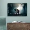 Olifant - Dieren - Licht - Bos - Natuur - Wilde dieren canvas 2cm klein -sfeer4