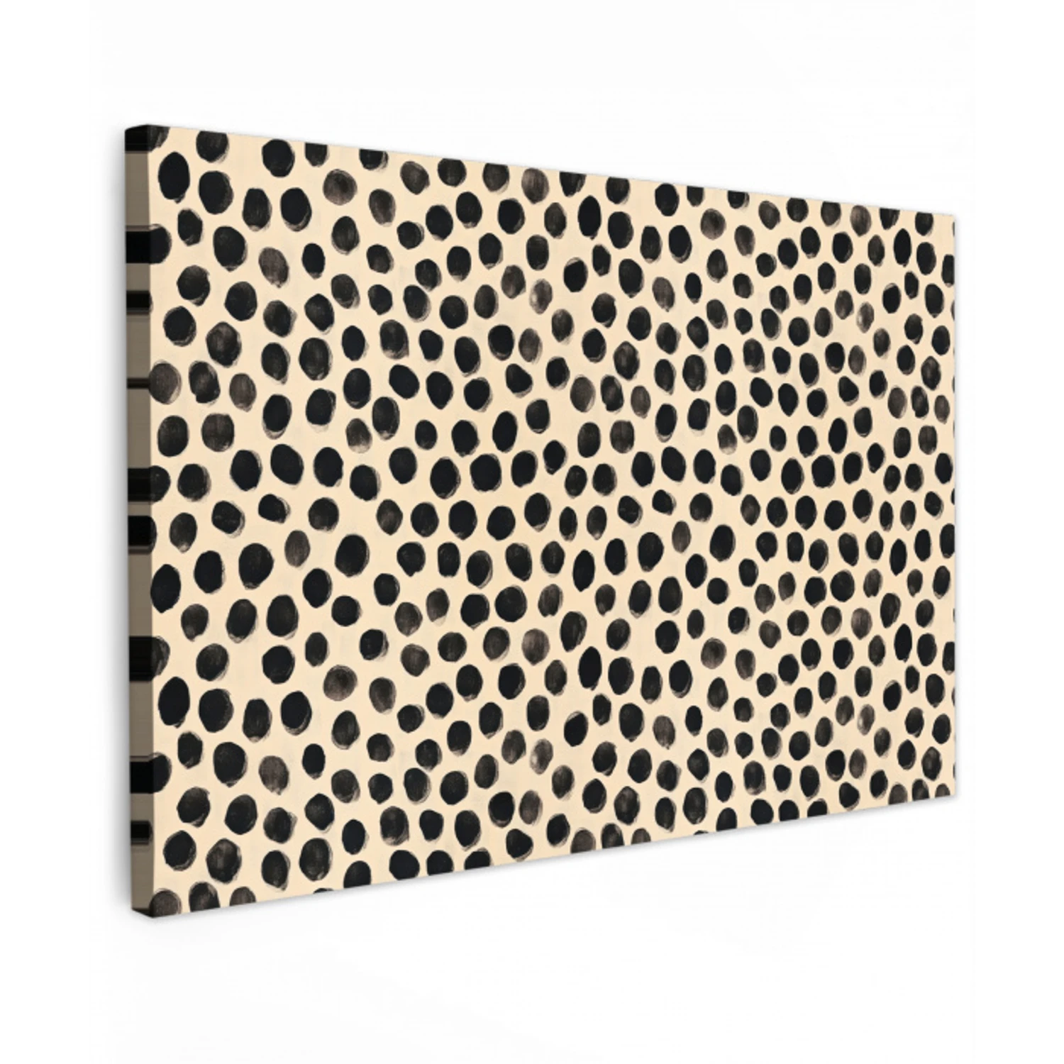 Stippen - Patroon - Zwart Tuinposter op houten frame 2 cm dik klein 845 -3d