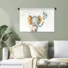 Olifant - Dier - Pastel kleuren Wandkleed katoen klein -sfeer7