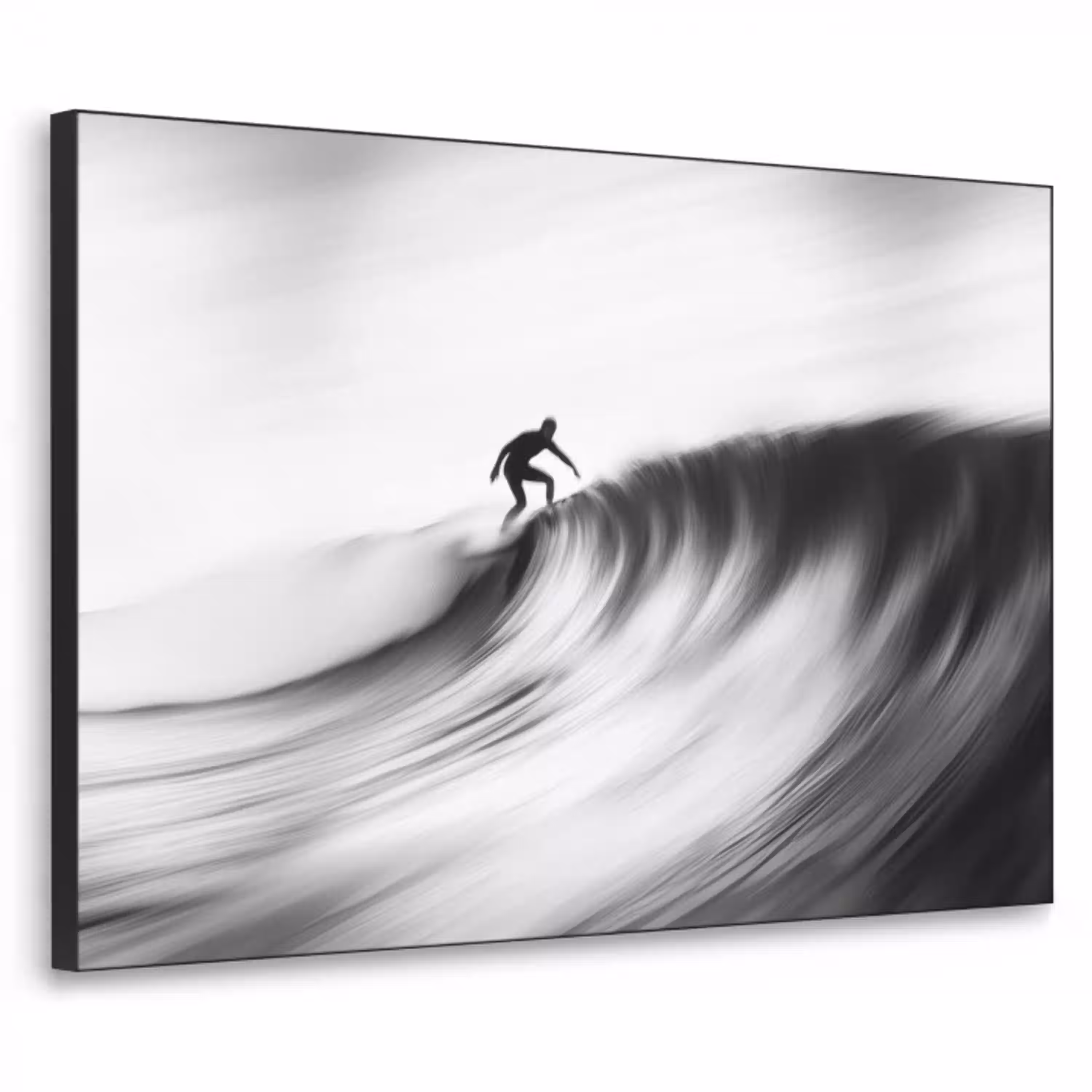 Surfer - Golf - Vervaagd - Zwart Textielframe - compleet frame klein -3d
