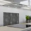 Donkergrijs - Ruw - Beton keuken achterwand spatscherm klein 900 -3d_schuin