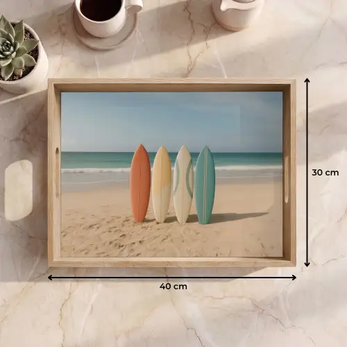 Strand - Surfbord - Pastel Dienblad Rechthoek middel -USP_Formaat