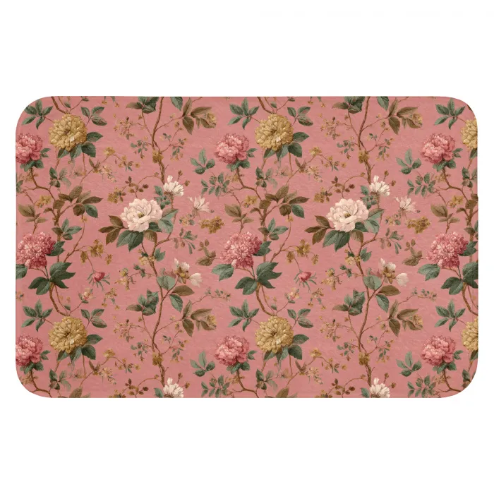 Klassiek - Botanisch - Roze Badmat klein 997 -3d