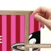 Roze - Strepen - Koffie - Maandag Light Box met batterij (Wandlamp) middel -USP_websiteprintNL