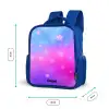 Sterren - Roze - Blauw Kinderrugzak - Blauw middel -productfoto_formaten