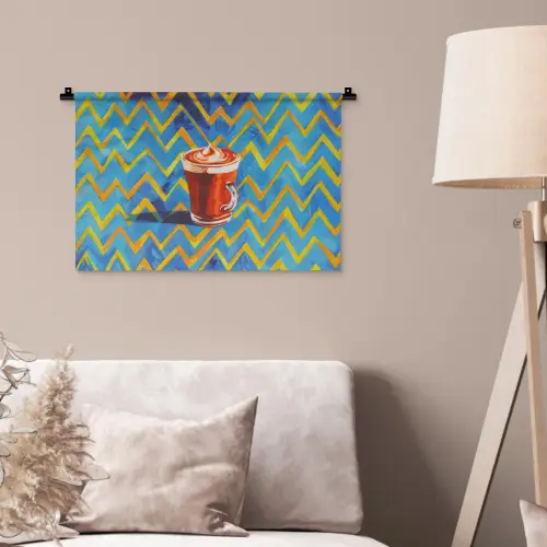 Mok - Koffie - Zigzag - Slagroom Wandkleed katoen klein -sfeer4