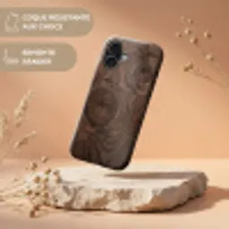 Houtnerf - Textuur - Patroon - Bruin - Rustiek Toughcase MagSafe Apple iPhone 17 klein -USP_RandenV_FR