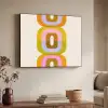 Stapel - Vormen - Geblokt - Oranje Textielframe zwart klein -sfeer3