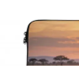 Olifanten - Savanne - Zonsondergang - Afrika - Warm laptophoes neopreen klein -detail