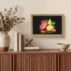 Paprika - Peer - Citroen - Graffiti - Verf - Abstract Light Box met kabel (Tafellamp) klein -sfeer2