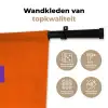 See the good - Paars - Oranje - Smiley Wandkleed katoen klein -sfeer2