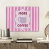 More coffee - Roze - Paars - Strepen - Mok PET vilt klein -sfeer1