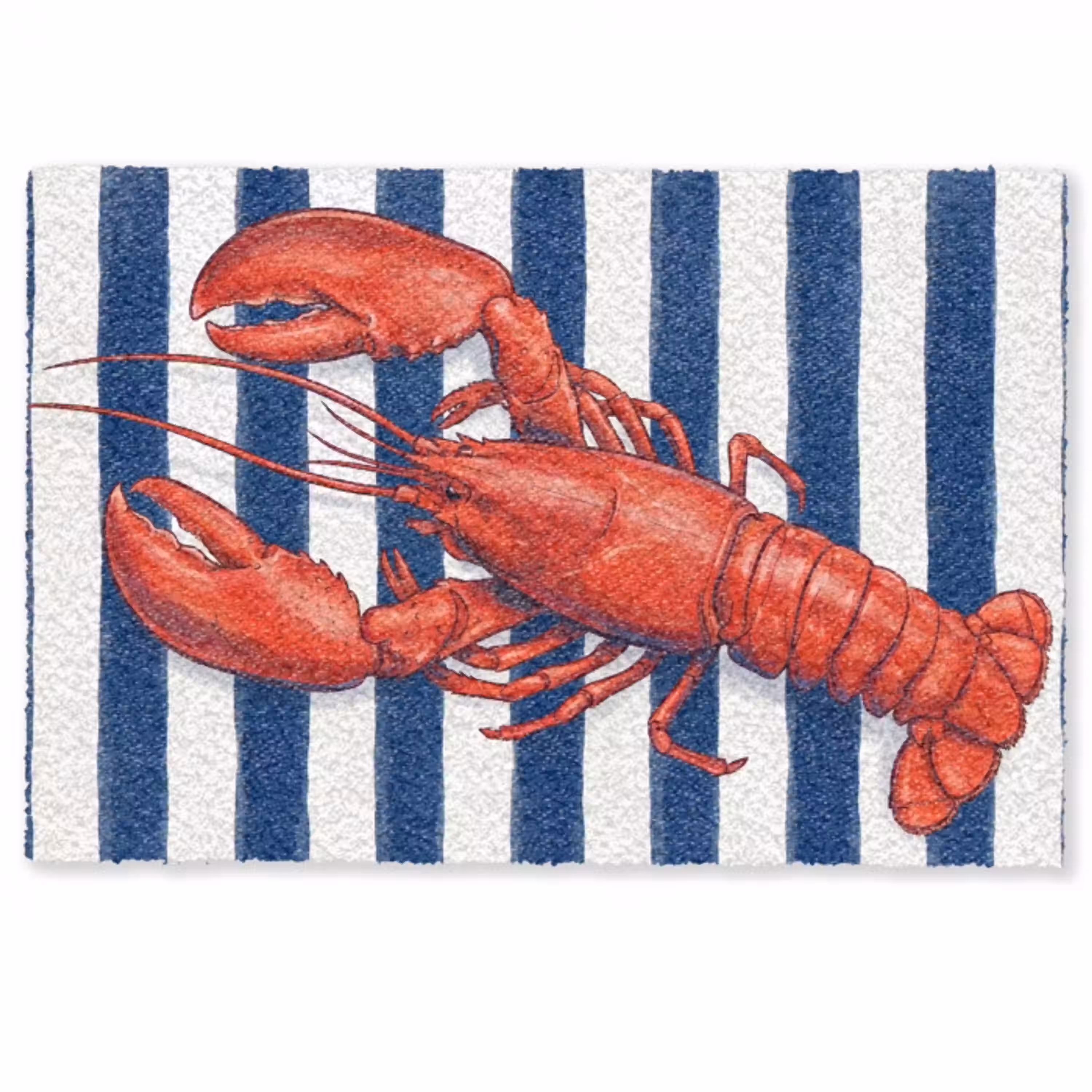 Schaaldier - Kreeft - Marine - Illustratie - Rood Deurmat klein -zkaufland3d
