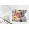 Expressief - Milkshake - Vrouw - Felle kleuren muismat rubber klein -witbureau