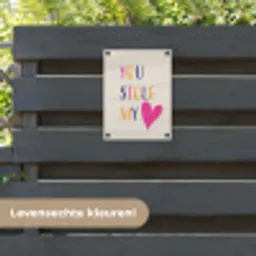 Hart - Valentijn - Tekst tuinposter los doek klein -sfeer3