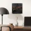 Wereldkaart - Espresso - Zwart plexiglas 5mm klein -sfeer6