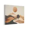 Zon - Heuvels - Boom - Abstract PET vilt klein -3d