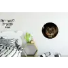 Leeuw - Dieren - Zwart - Portret Wandcirkel aluminium klein -kinderkamer